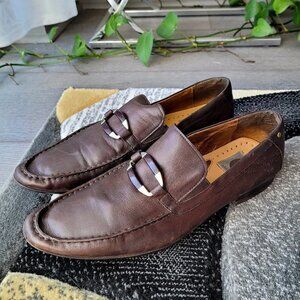 Brand Q Handmade Luxury Italian Brown Leather Almond Toe Moccasins